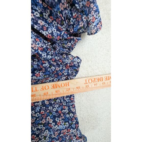 MICHAEL MICHAEL KORS Floral Ruffle Off The Shoulder Crop Top XXL - Picture 6 of 7